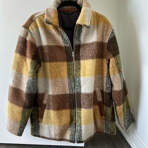 HM Oversized Plaid Jacket, Size M